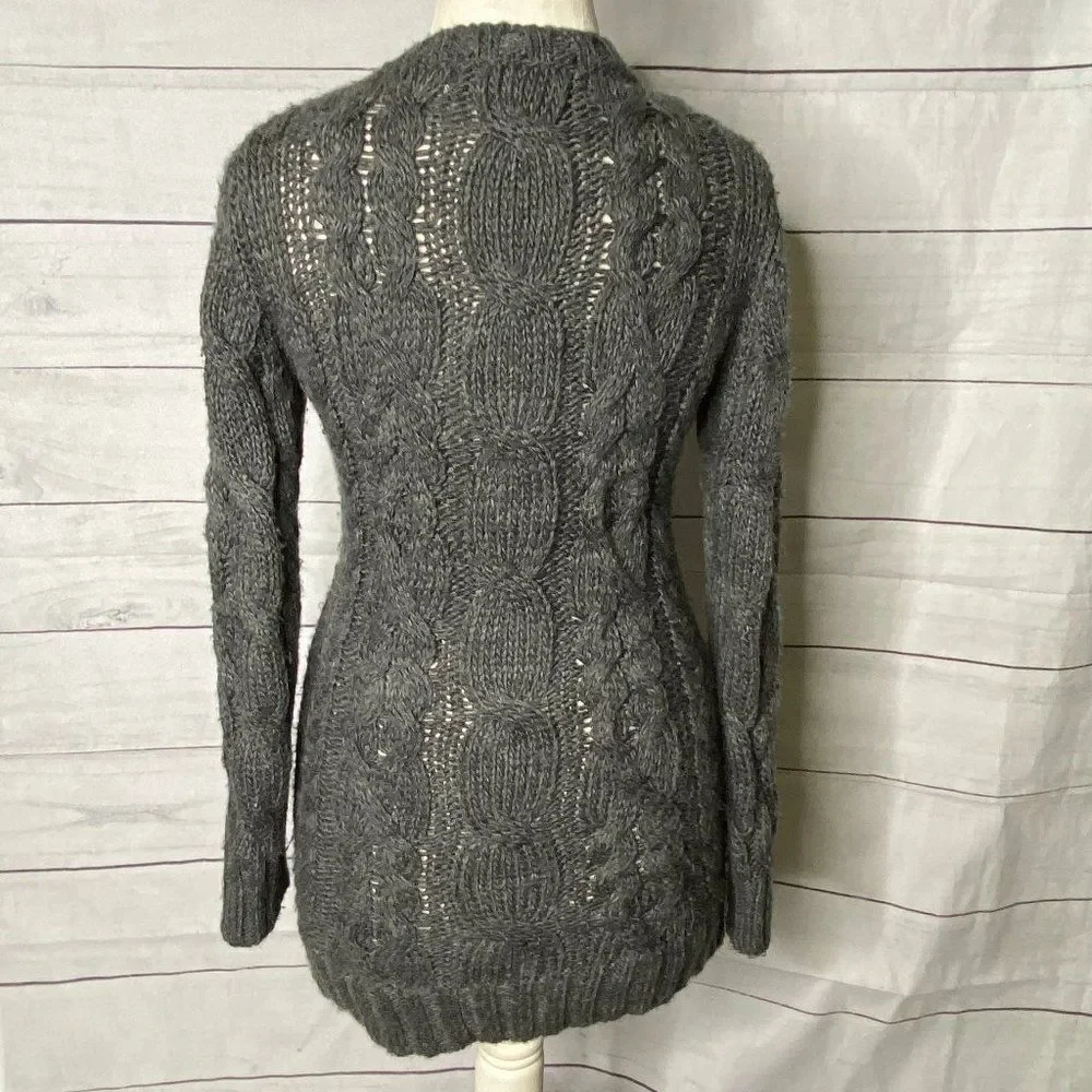 Zara knit chunky sweater dress small grey - Picture 4 of 5